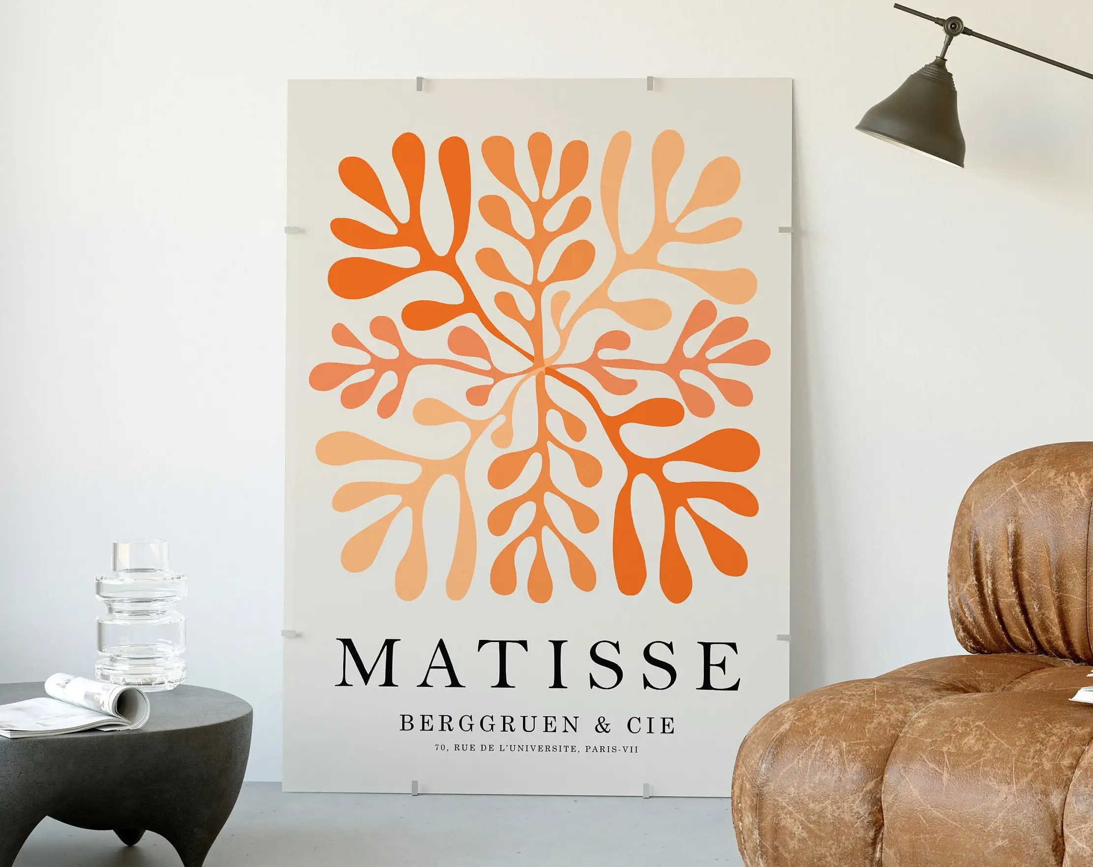 Matisse - kolorowy plakat z kwiatami i liśćmi Wzór 1