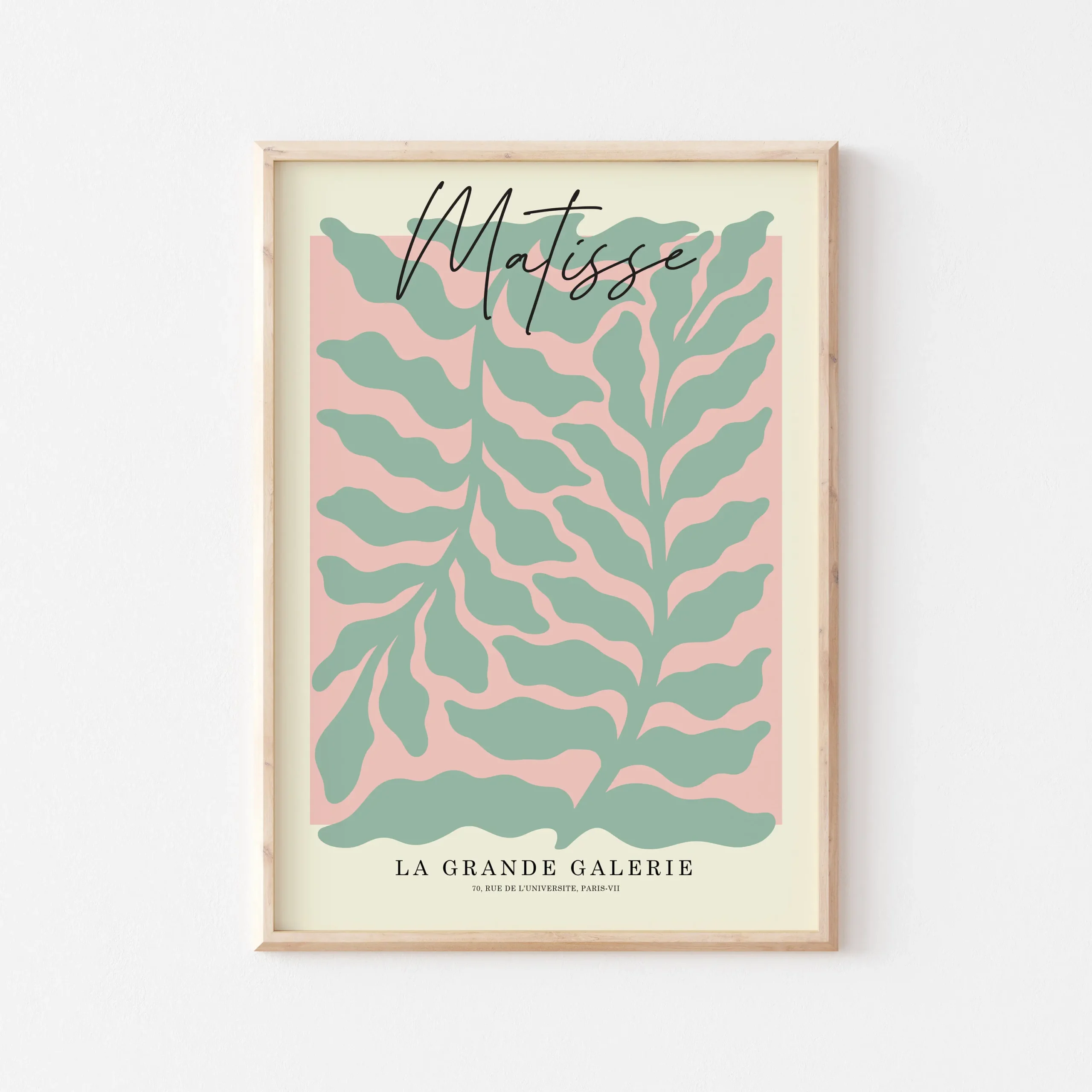 Matisse - kolorowy plakat z kwiatami i liśćmi Wzór 3