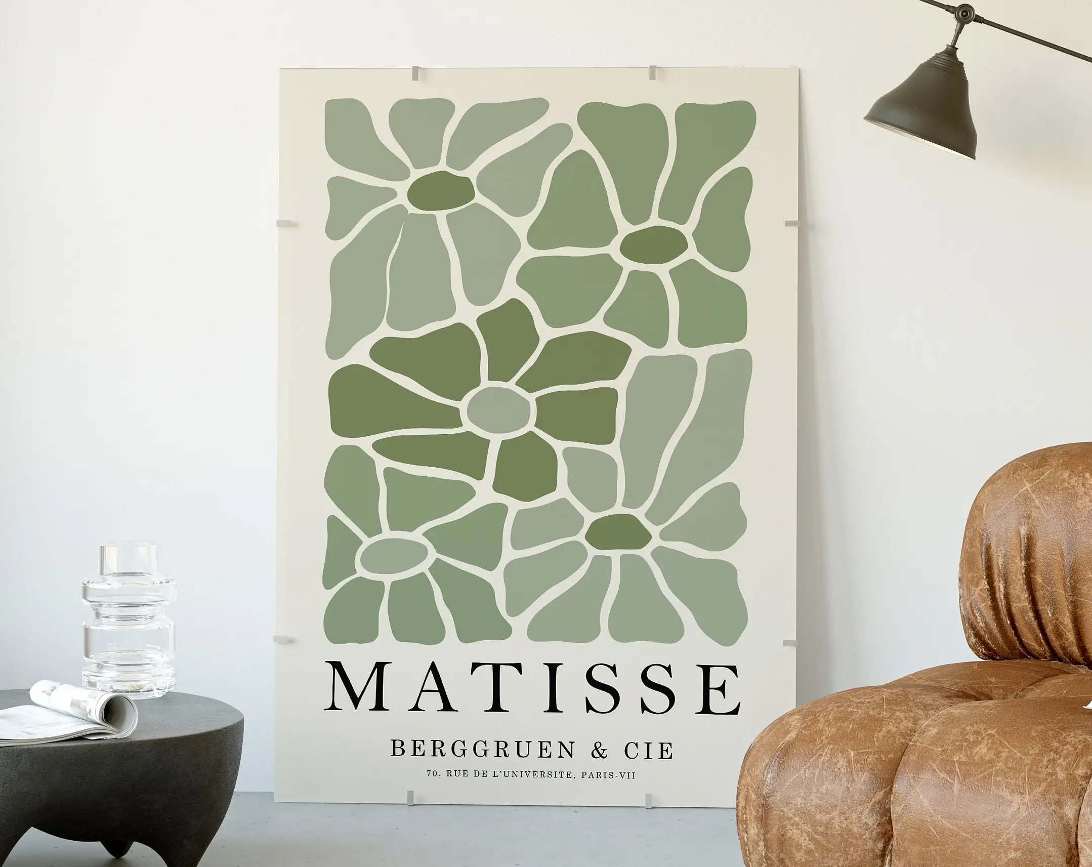 Matisse - kolorowy plakat z kwiatami i liśćmi Wzór 6