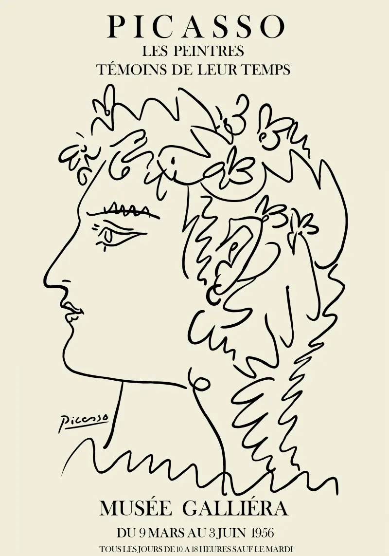 Plakat Matisse niebieski motyl Jasnoszary