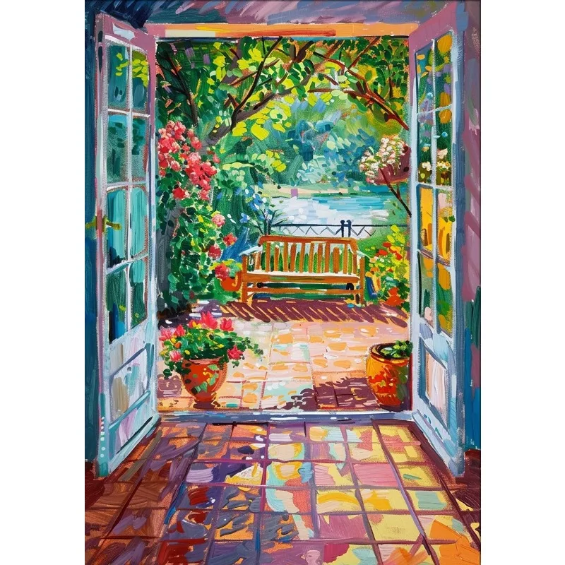 Plakat krajobraz – otwarte okno wg Matisse’a Wzór 12