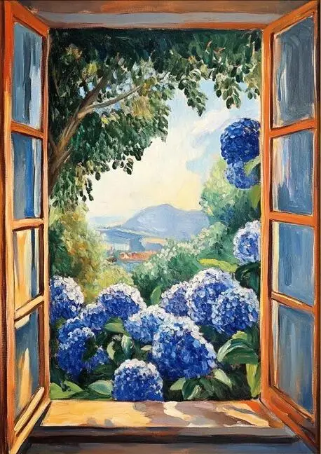 Henri Matisse - Otwarte okno, plakat reprodukcja Wzór 7