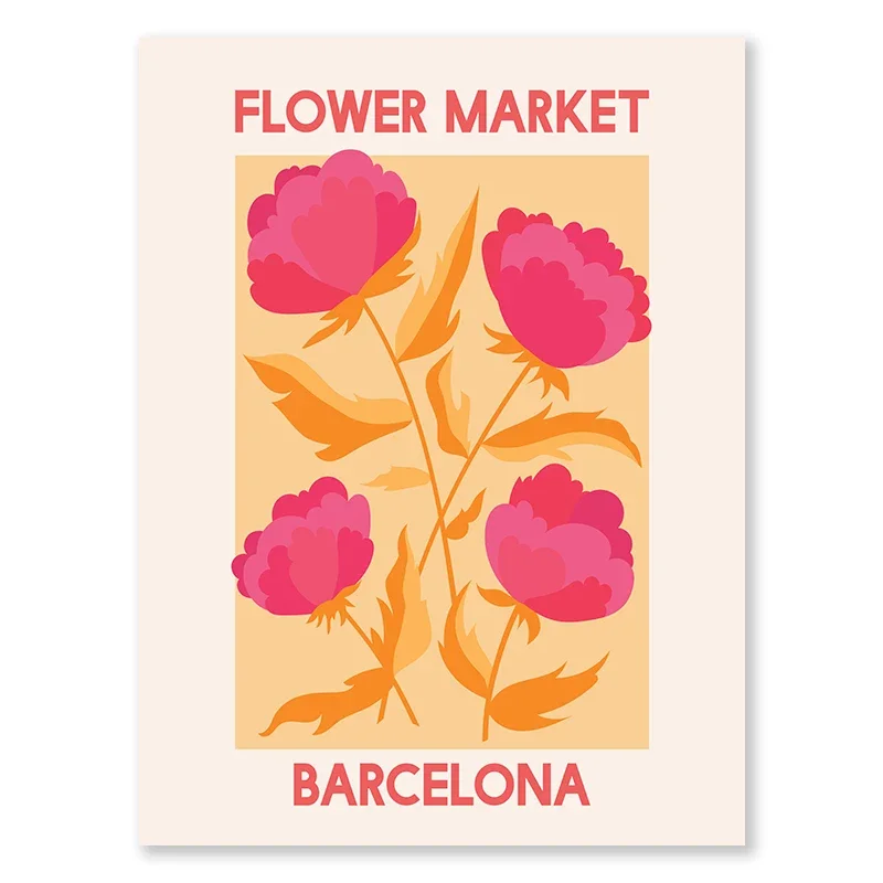 Plakat Matisse owoce i serce w stylu boho Fioletowy