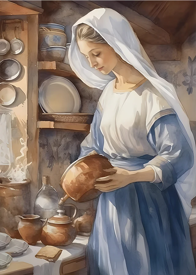 Plakat Matka Boska z Dzieciątkiem - grafika sakralna Wzór 8