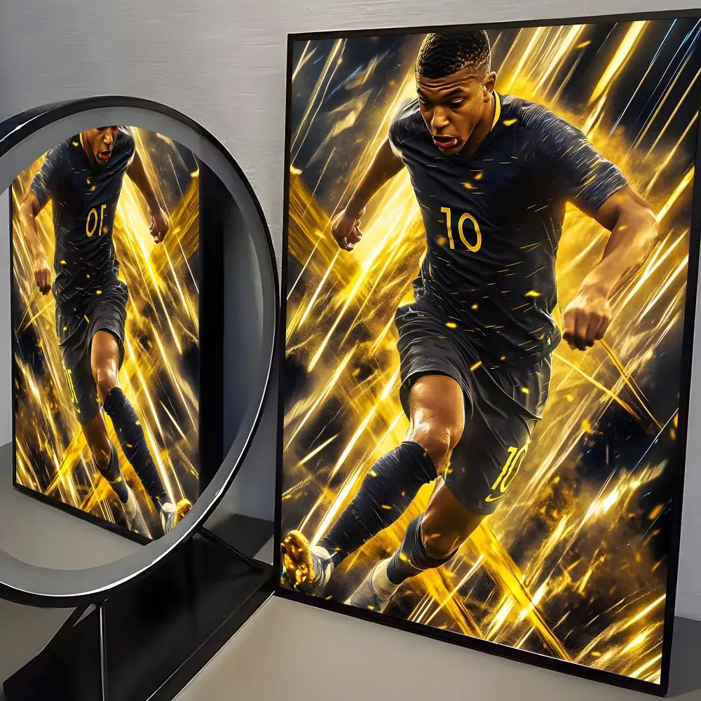 Plakat Mbappé Piłka Nożna Czarny10