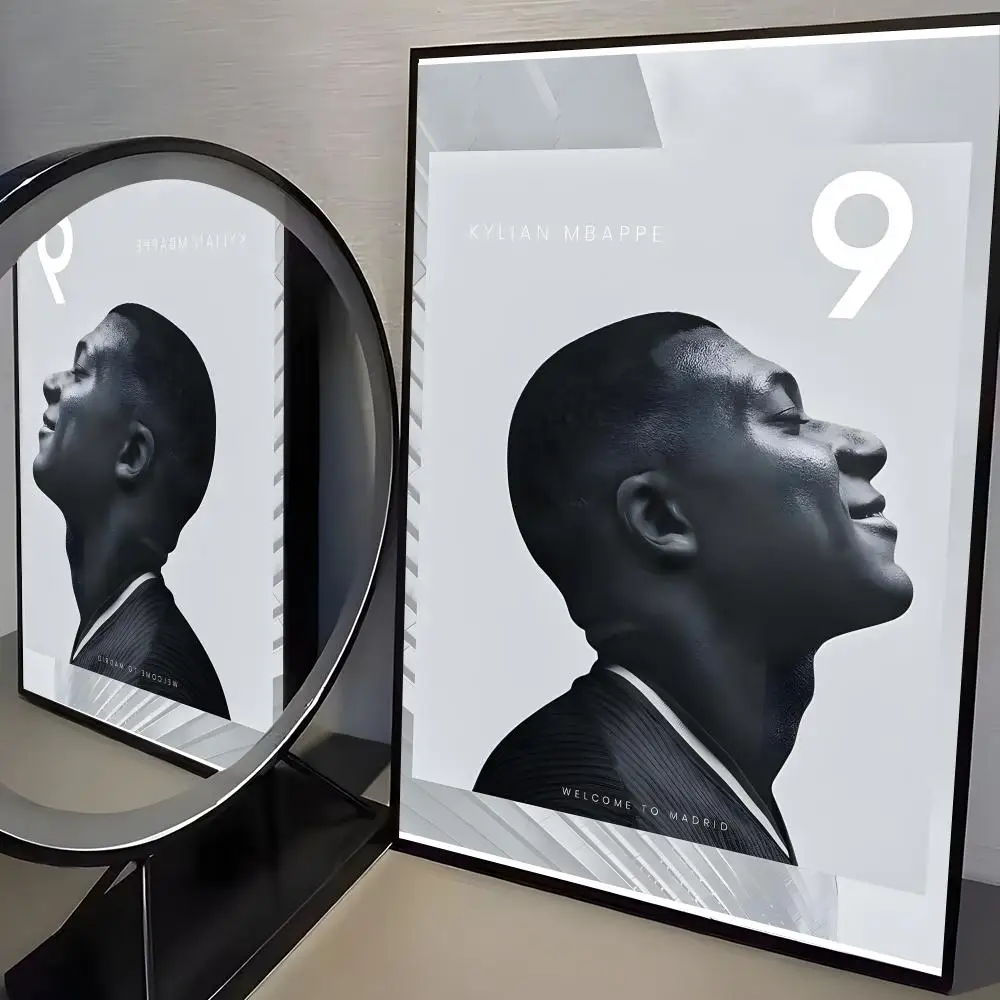 Plakat Mbappé Piłka Nożna Czarny11