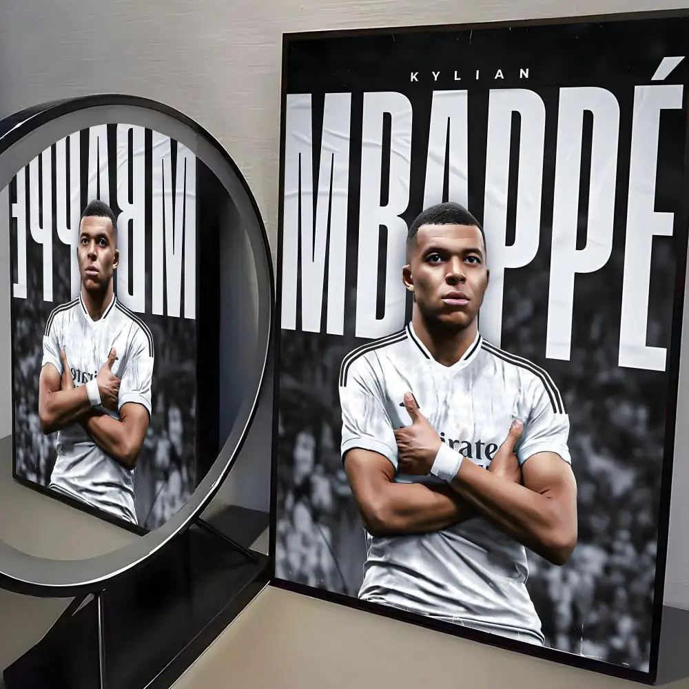 Plakat Mbappé Piłka Nożna Czarny2