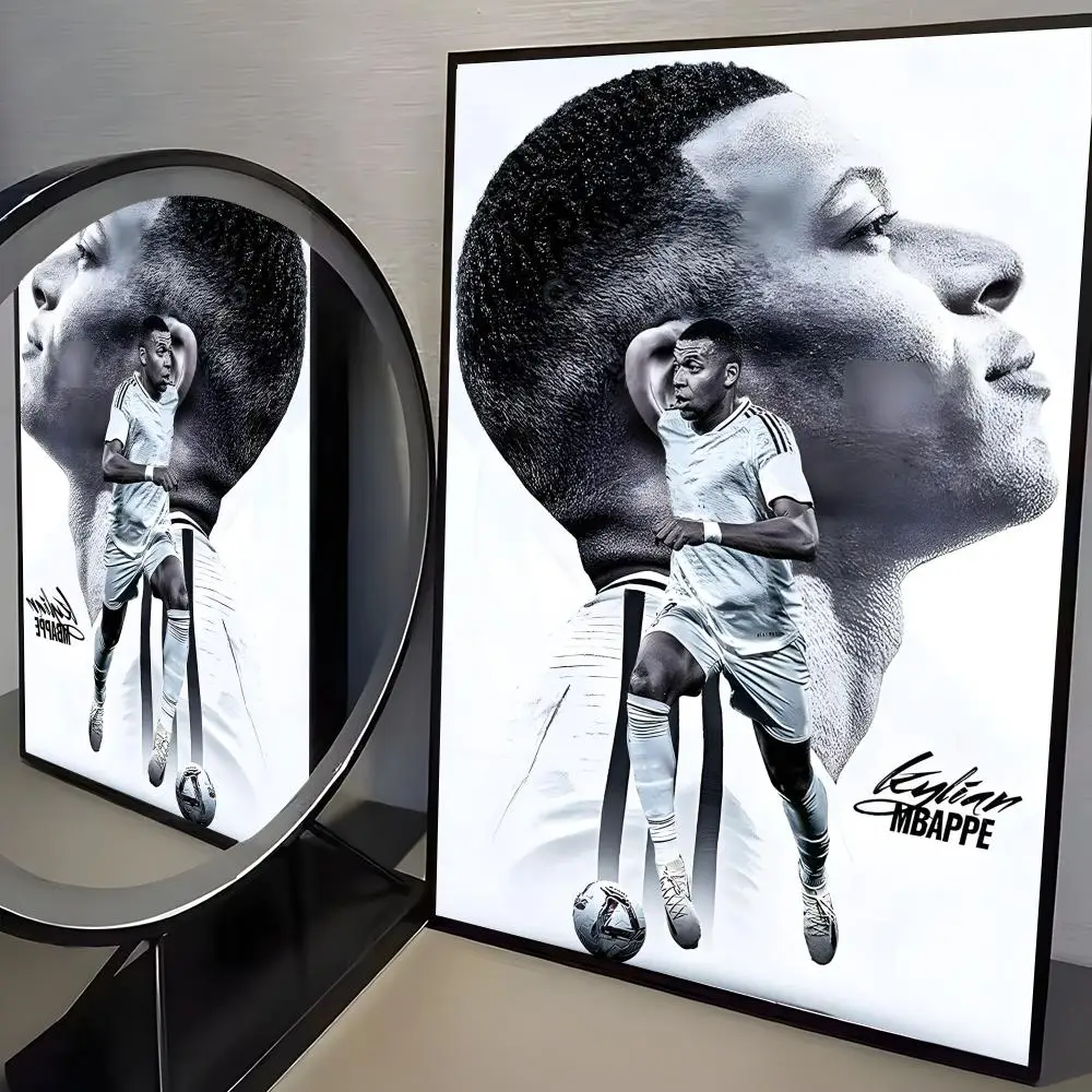 Plakat Mbappé Piłka Nożna Czarny3
