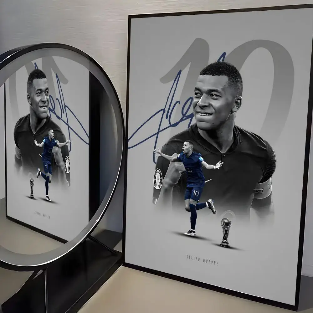 Plakat Mbappé Piłka Nożna Czarny4