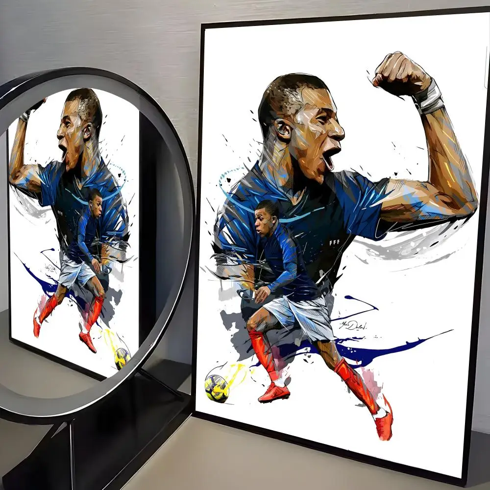 Plakat Mbappé Piłka Nożna Czarny6