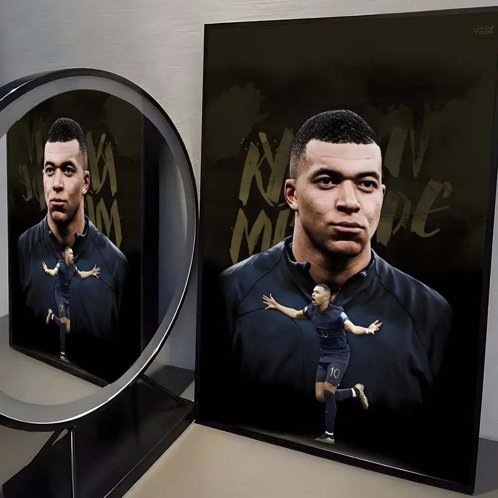Plakat Mbappé Piłka Nożna Czarny9