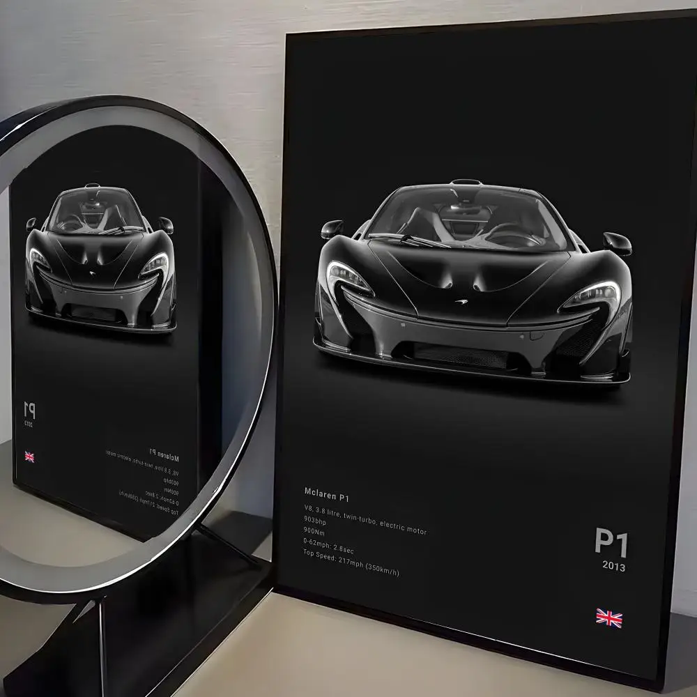 Plakat McLaren Senna Supercar Czarny2