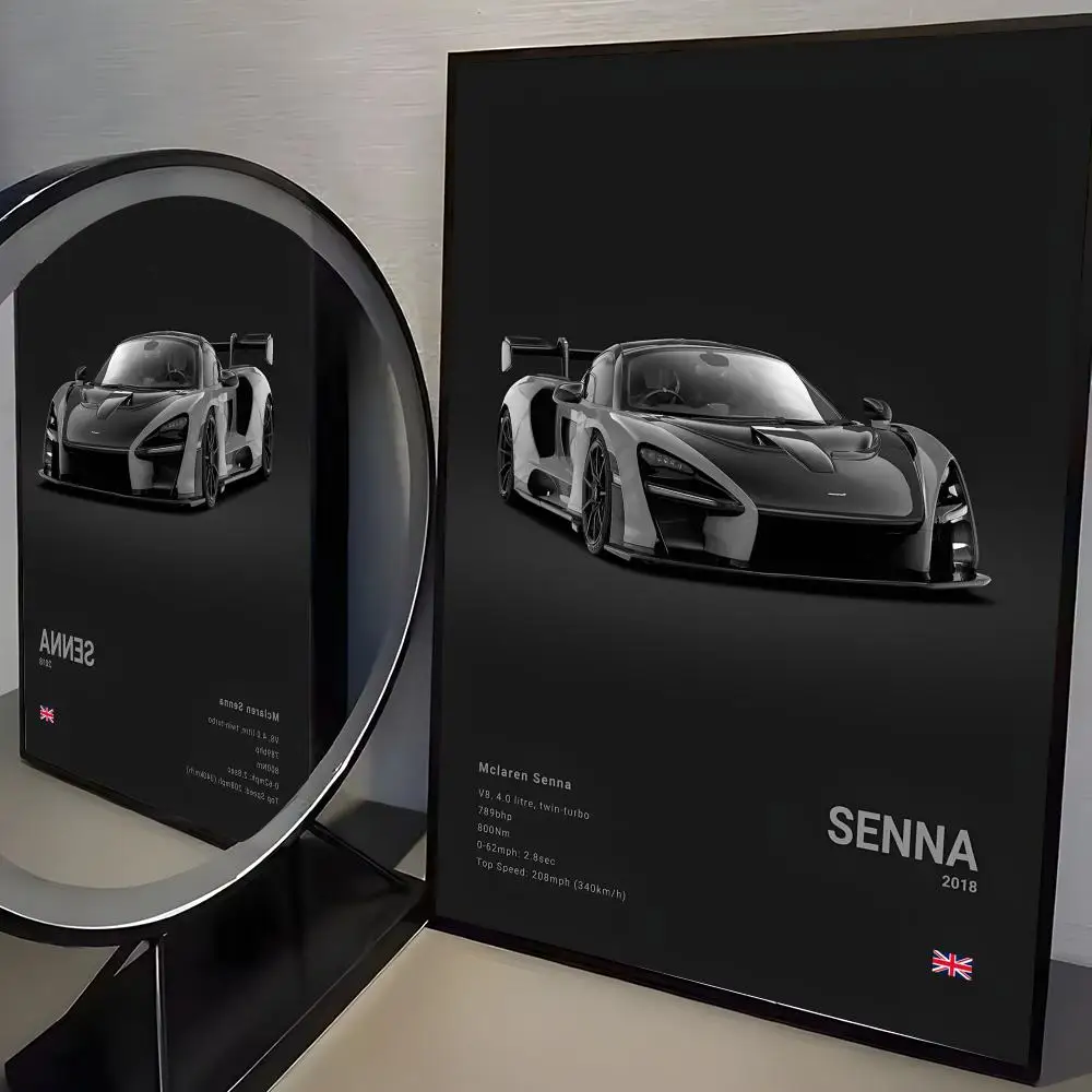 Plakat McLaren Senna Supercar Czarny6