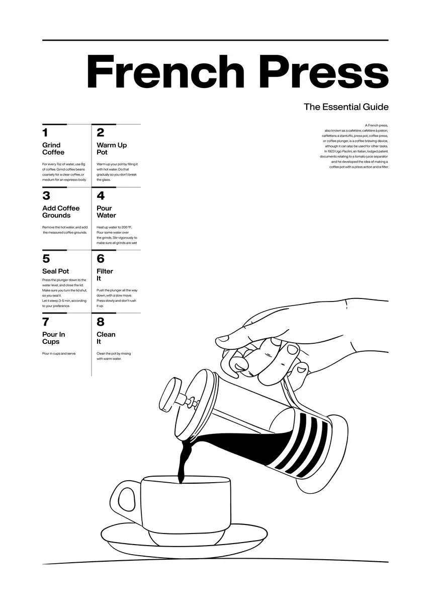 Plakat menu kawy vintage do kuchni Jasnozielony