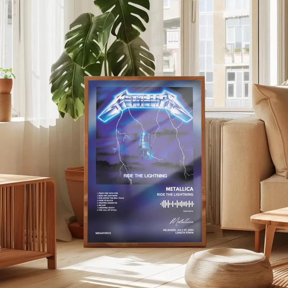 Metallica - plakat z okładką albumu na płótnie Black1