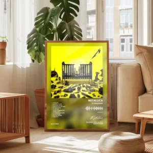 Metallica - plakat z okładką albumu na płótnie Black3