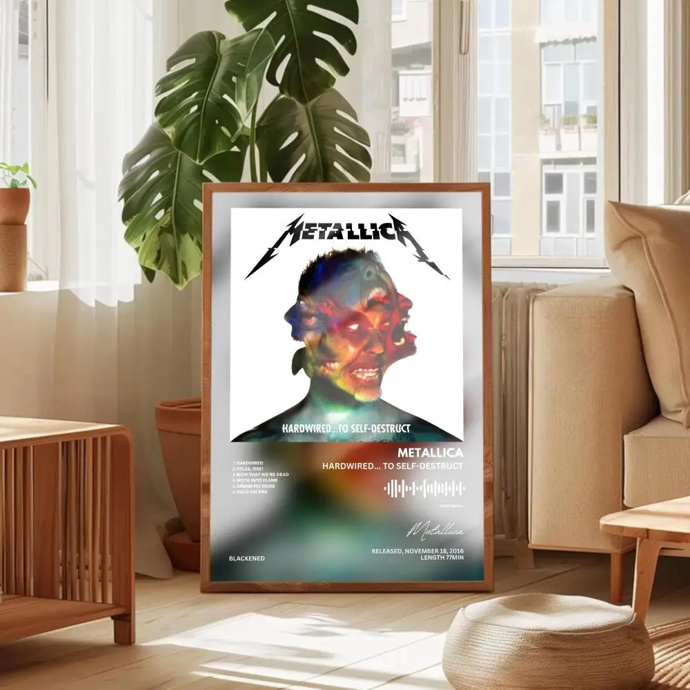 Metallica - plakat z okładką albumu na płótnie Black5