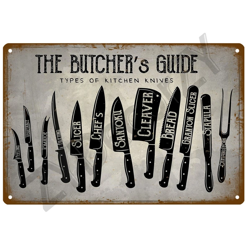Plakat metalowy Diner retro vintage do kuchni Brązowy