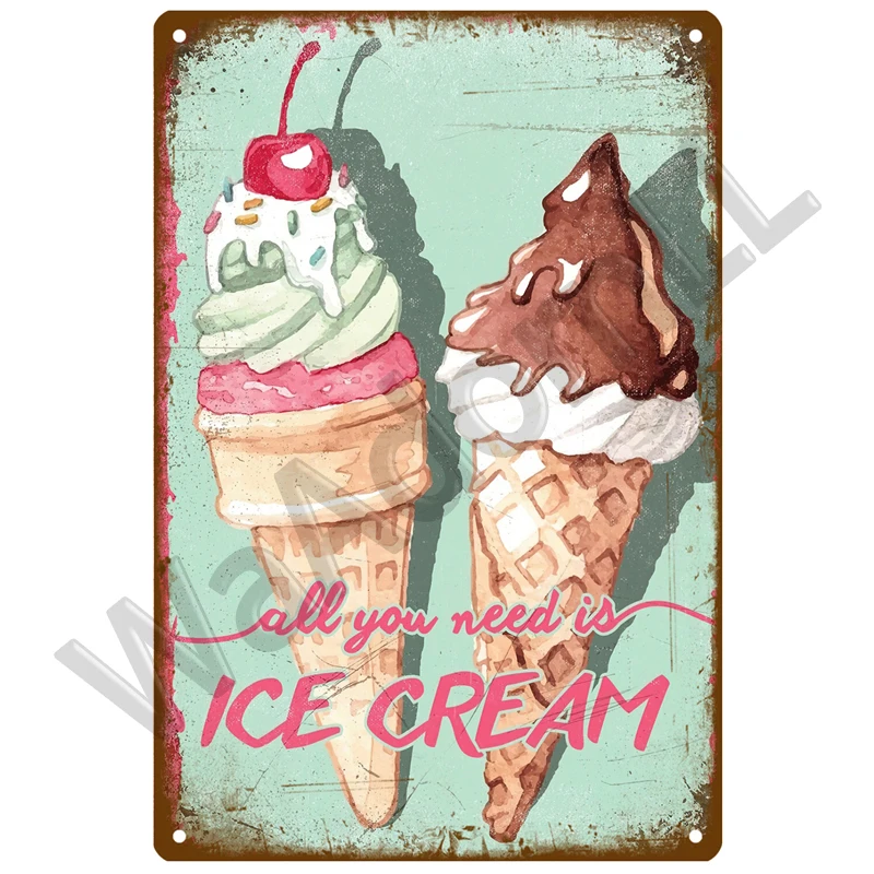 Plakat metalowy Diner retro vintage ścienny Burgundia