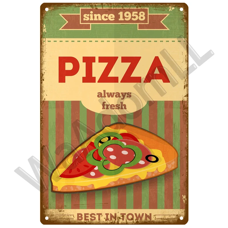 Plakat metalowy Diner retro vintage ścienny Fioletowy/фиолетовый