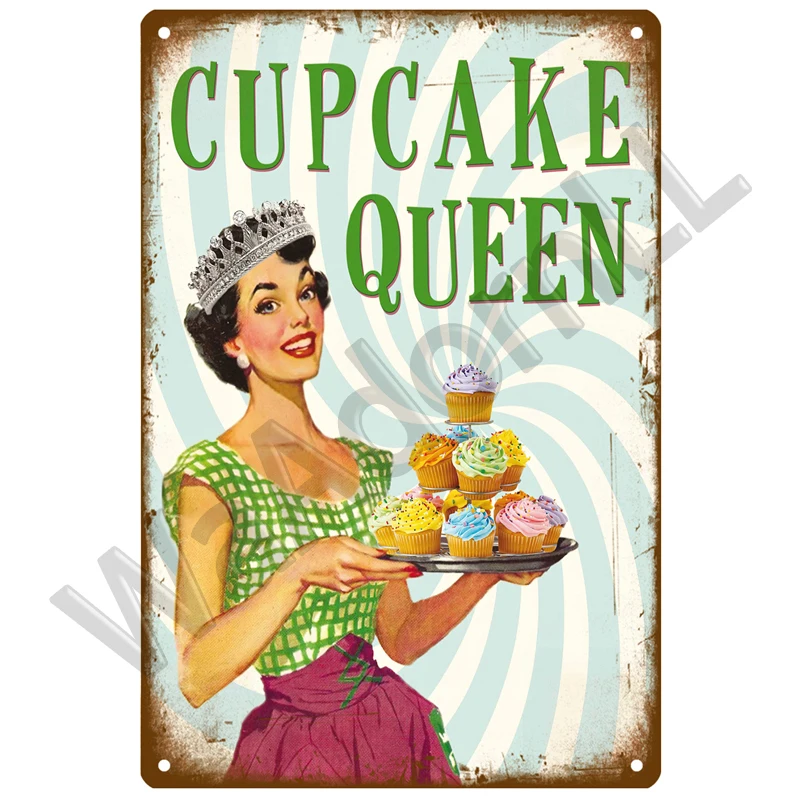 Plakat metalowy Diner retro vintage ścienny Zielony