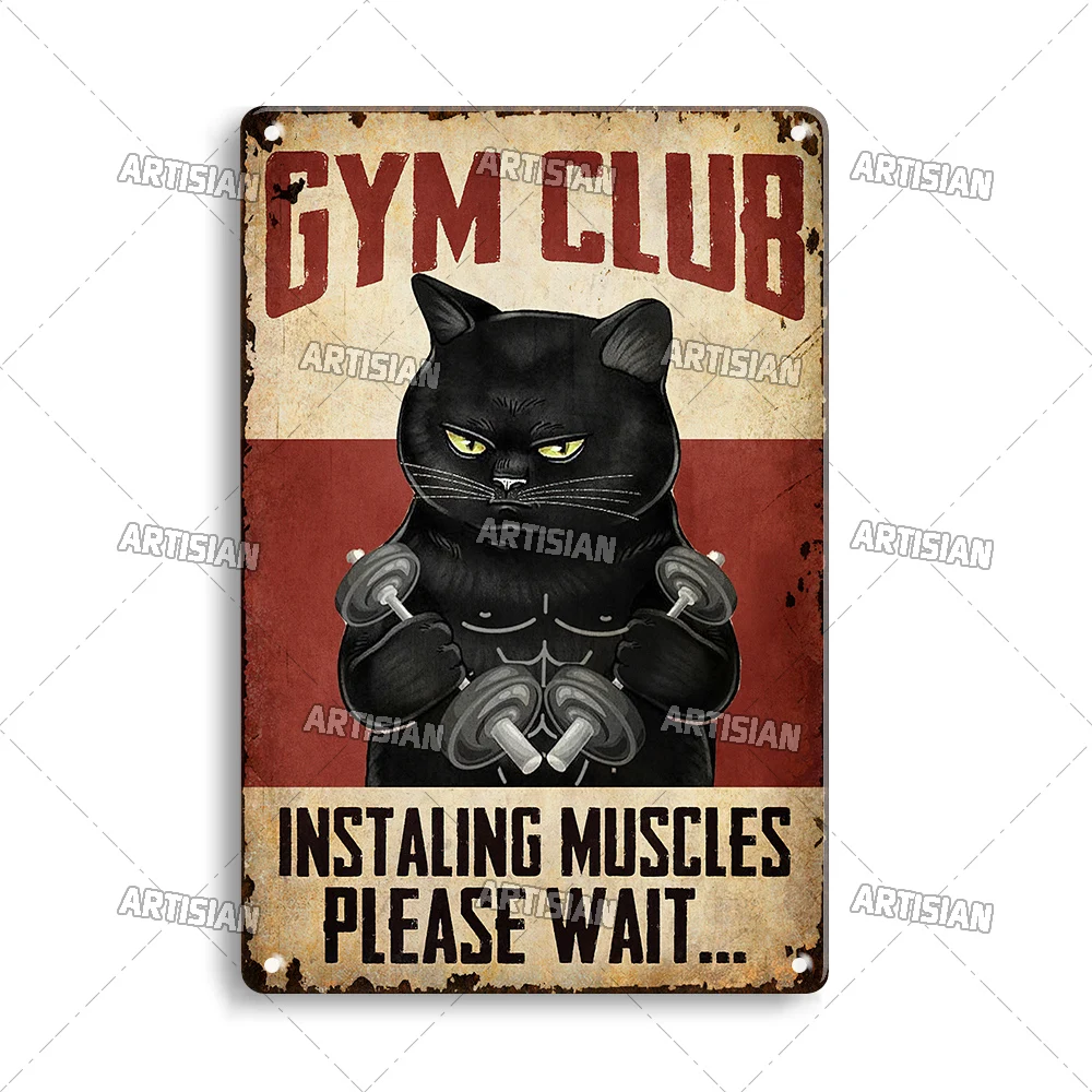 Plakat metalowy Gym - motywacyjna tablica fitness Czerwona róża