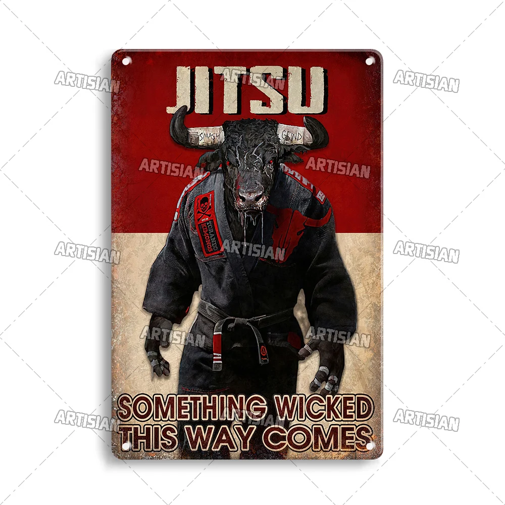 Plakat metalowy Gym - motywacyjna tablica fitness Wielo