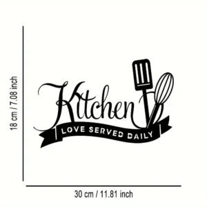 Plakat metalowy kuchenny minimalistyczny vintage Czarny