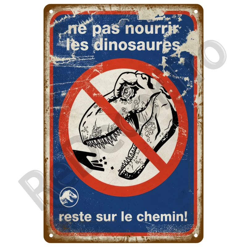 Plakat metalowy ostrzegawczy retro w stylu vintage Czerwona róża