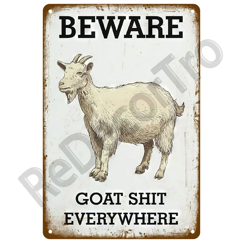 Plakat metalowy ostrzegawczy retro w stylu vintage Jasny