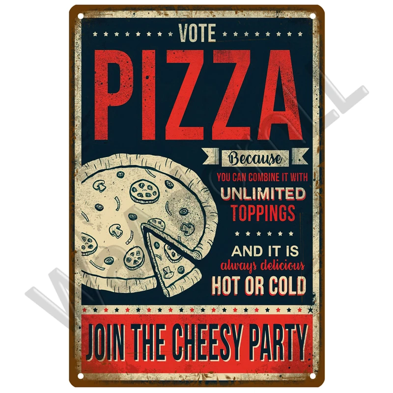Plakat metalowy restauracyjny vintage do kuchni Jasnoszary