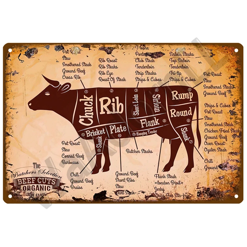 Plakat metalowy Retro Diner klasyczny do kuchni Złoty