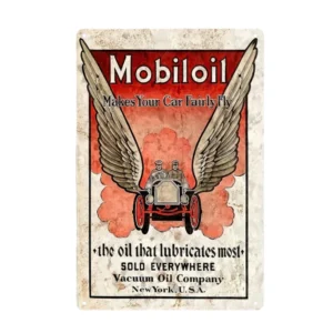 Tabliczka retro motocykl i stacja paliw Zielony jabłko