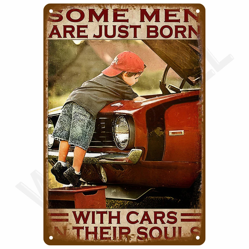 Plakat metalowy retro - vintage blaszany znak Wzór 5