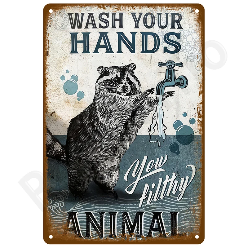 Plakat metalowy retro vintage do garażu i baru Wzór 7
