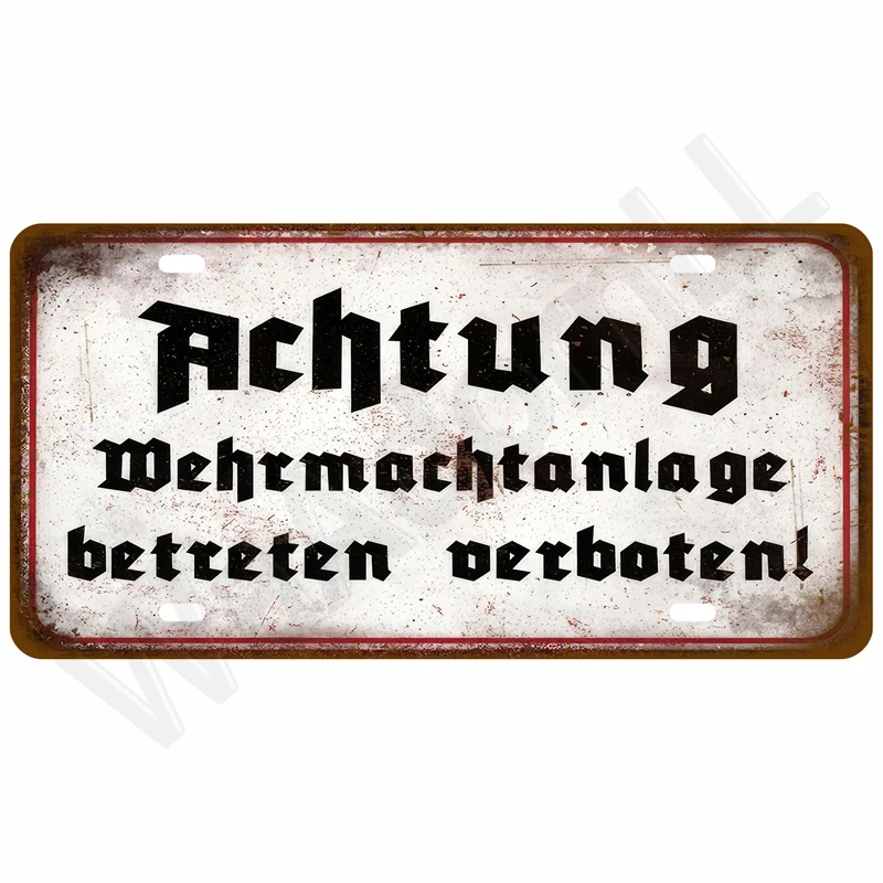 Plakat metalowy tabliczka vintage retro Wzór 8