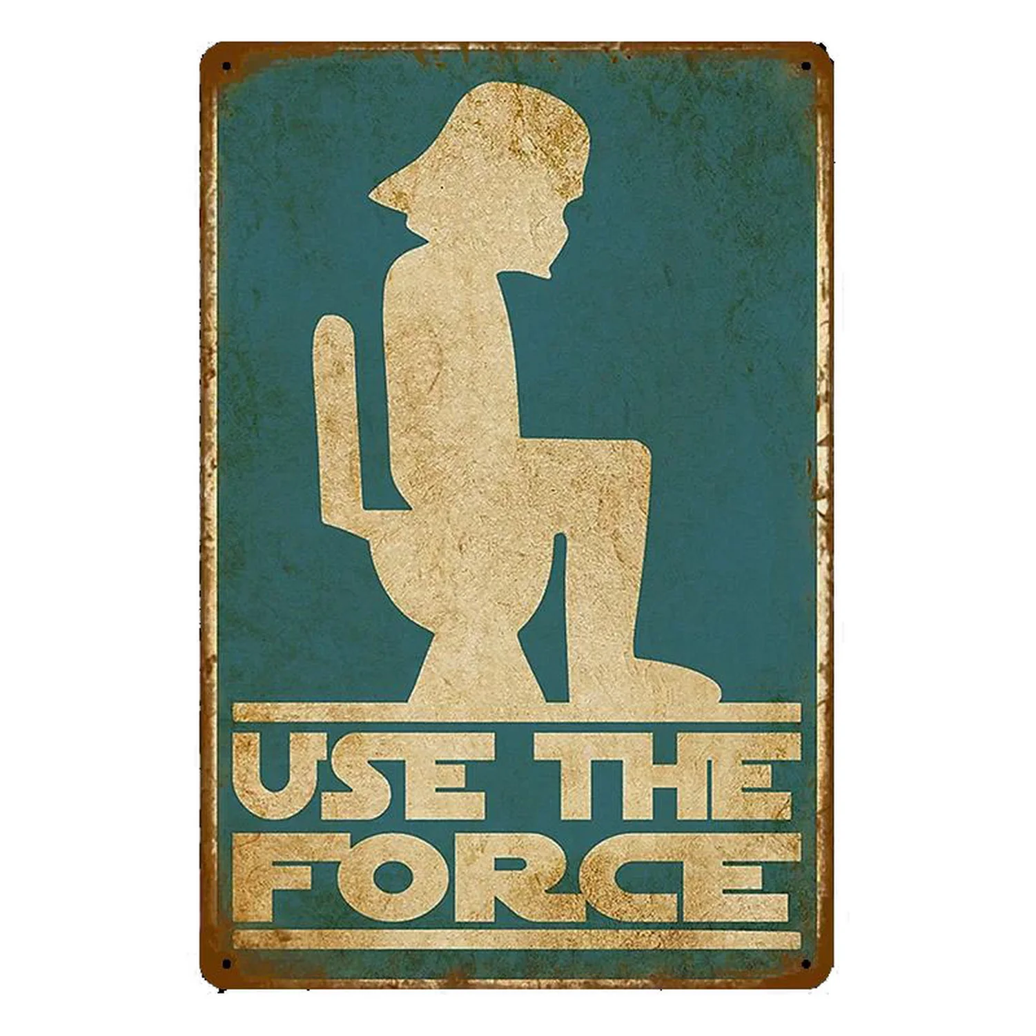 Plakat metalowy vintage retro do łazienki i baru Jasny