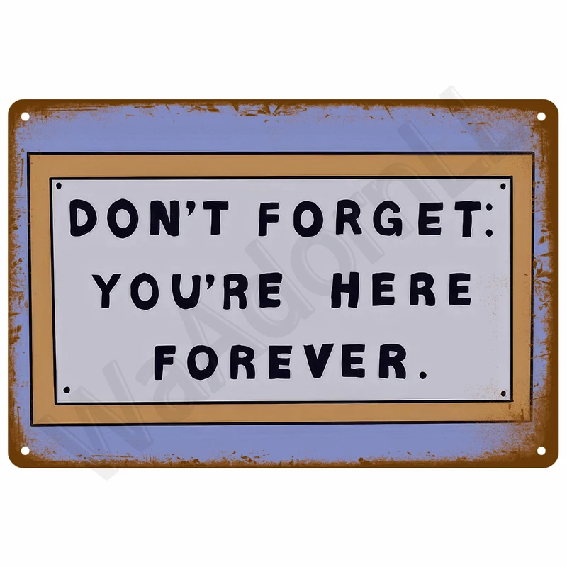 Plakat metalowy vintage retro znak Wzór 1