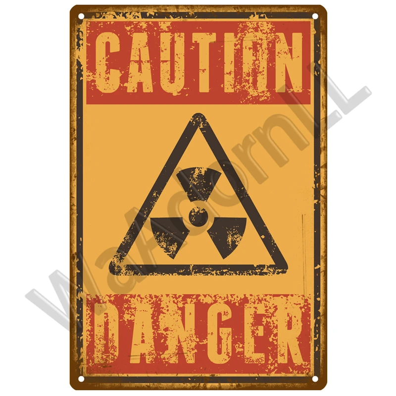 Plakat metalowy vintage tablica ostrzegawcza Wzór 5