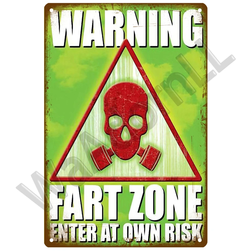 Plakat metalowy vintage tablica ostrzegawcza Wzór 6