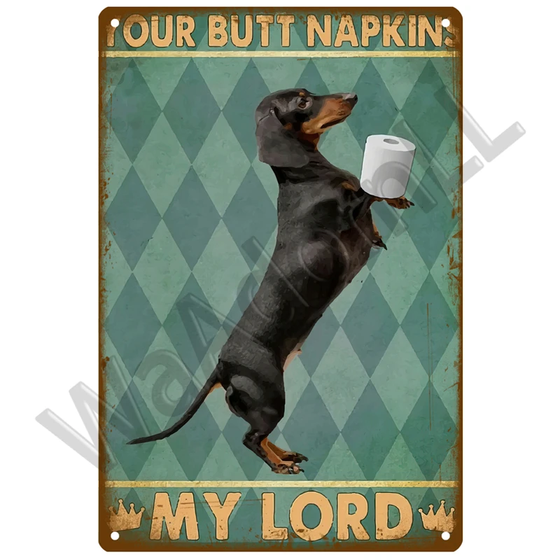 Plakat metalowy WC Toaleta retro vintage Czarny