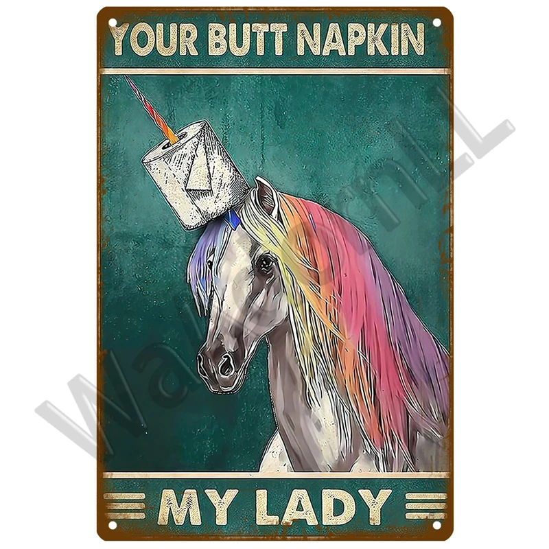 Plakat metalowy WC Toaleta retro vintage Czerwony