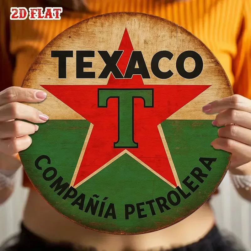 Metalowy plakat wyścigowy w stylu vintage do garażu Jabłko złote