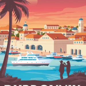Miasta Europy - kolorowy plakat z podróży Sku 17