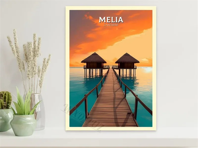 Plakat miasta w stylu retro – podróże Wzór 1