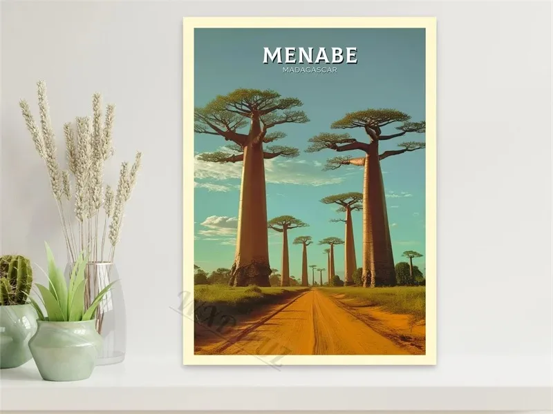 Plakat miasta retro - Paryż, Porto i podróże Wzór 6