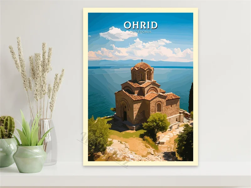 Plakat miasta retro - Porto, Paryż i inne Wzór 6