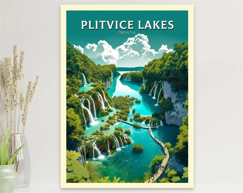 Plakat miasta retro - Porto, Paryż i inne Wzór 7