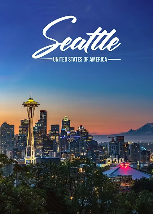 Plakat miasta USA – Nowy Jork, Los Angeles Wzór 10