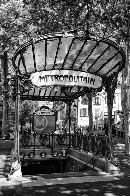 Czarno-białe miasta - plakat z metropolią Biały